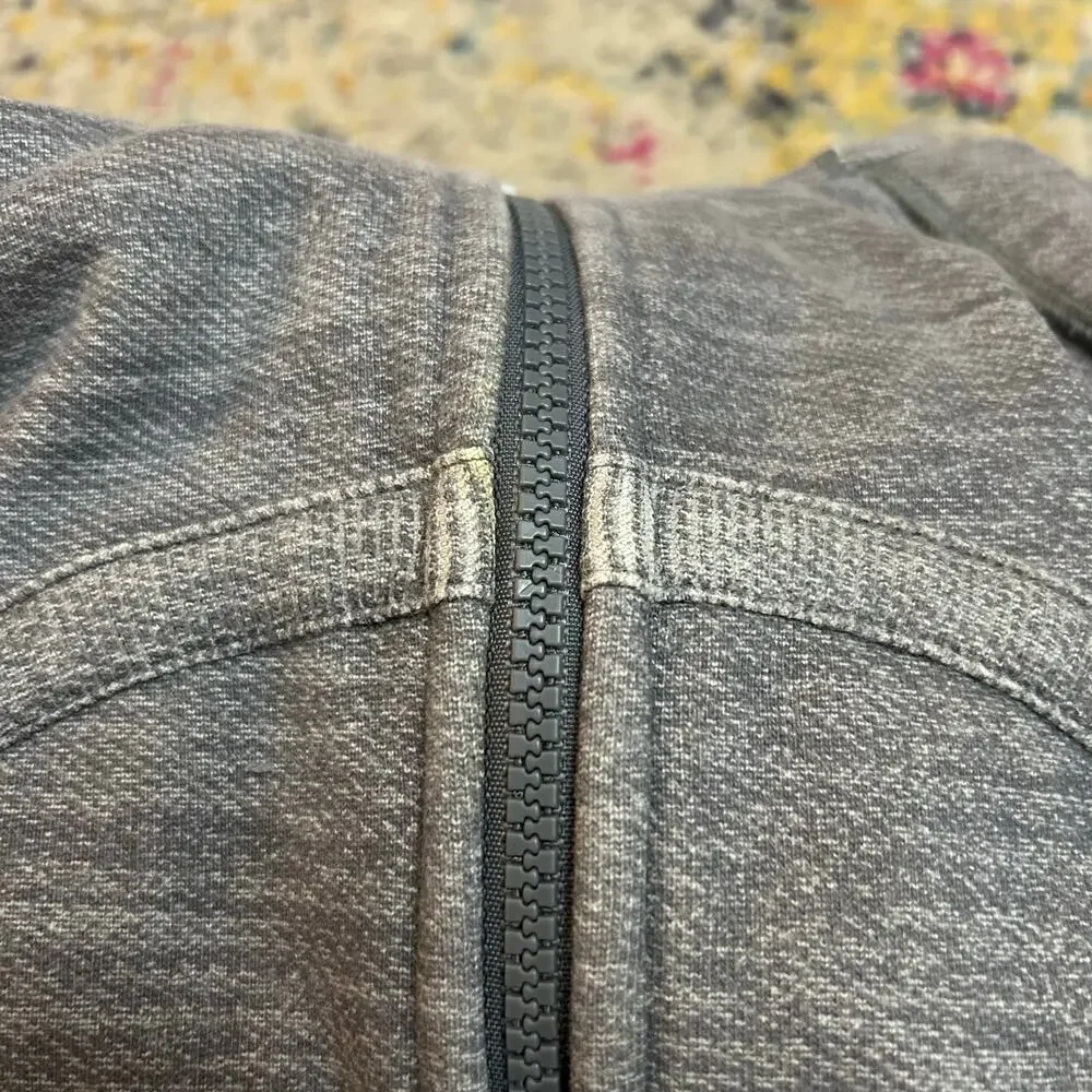 Lululemon Scuba Hoodie II Thick Fleece Zip Up Jacket Gray Womens 6 Sweatshirt